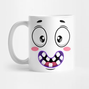 Creepy and cute face Mug